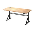 **Technische Titel in het Nederlands: Ergonomische Zithoogte Verstelbare Bureau met Houten Blad**