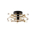Technische titel in het Nederlands: **Moderne plafondlamp met gouden en zwarte afwerking, 9 lichtbronnen**