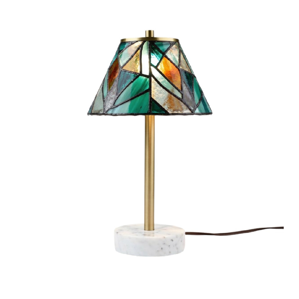 **Technische Titel in het Nederlands: Moderne Tiffany Lamp met Marmeren Basis**